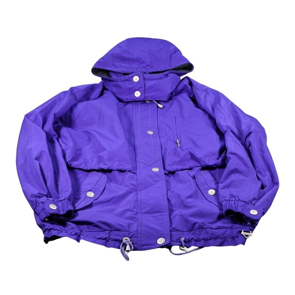 FERA Jacket Womens 16 Purple Puffer Hooded Insulated Lined Pockets Zip Taffeta